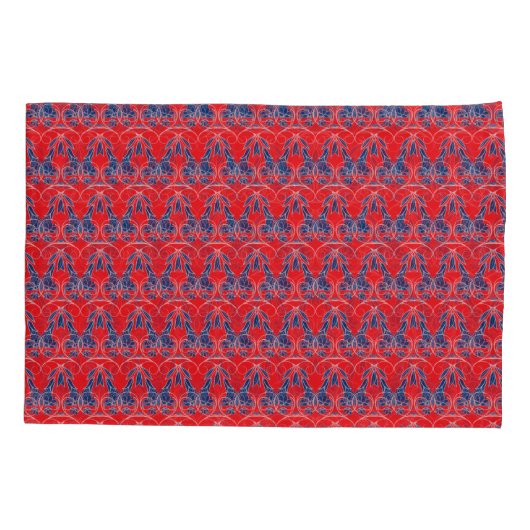 Rode en blauwe Kussensloop (Achterkant-Links)