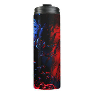 Rode en blauwe LED-lamp Thermosbeker