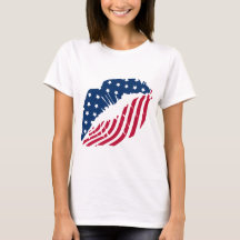 Rode en Blauwe Lippen Shirt