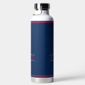 Rode en blauwe monogrammen waterfles (Rechts)