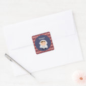 Rode en Blauwe Sterren Astronaut Stickers (Envelop)