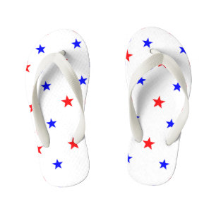 Rode en Blauwe Sterren - Sterrenhemelpatroon Kinder Teenslippers