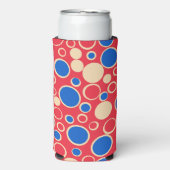 Rode en blauwe Stippen op rood (Seltzer Voorkant)