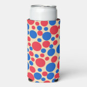 Rode en blauwe Stippen op Tan (Seltzer Voorkant)