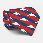 Rode en blauwe streep B2 bommenwerper patroon Stropdas (Opgerold)