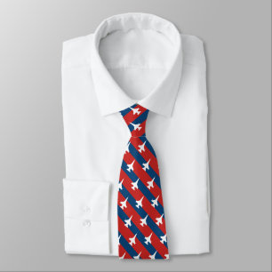 Rode en blauwe streep F-16 Patroon Patriottisch Stropdas
