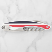 Rode en blauwe strepen kurkentrekker (Voorkant)