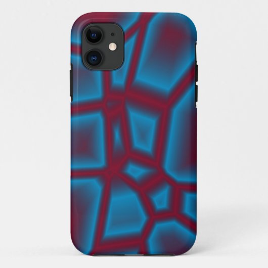 rode en blauwe textuur Case-Mate iPhone case (Achterkant)