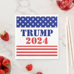 Rode en blauwe Trump 2020 President verkiezingen N Servet