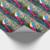 rode en blauwe zeemeermin cadeaupapier (Hoek)