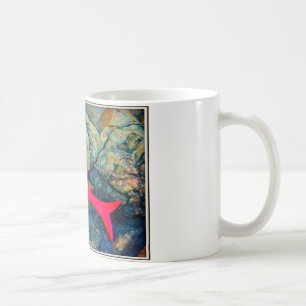 rode en blauwe zeemeermin koffiemok