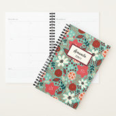 Rode en Blauwgroen bloemen Planner (Display)