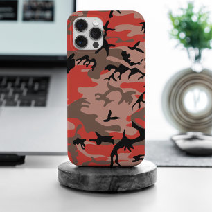 Rode en bruine camouflage, leger, leger iPhone 15 pro max hoesje