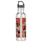 Rode en bruine camouflage, leger, leger waterfles  (Achterkant)