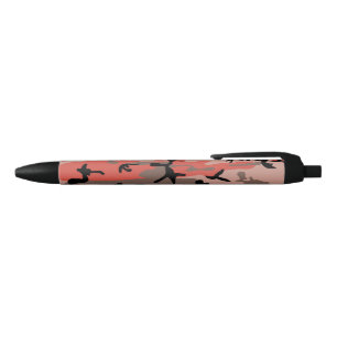 Rode en bruine camouflage, leger, leger zwarte inkt pen