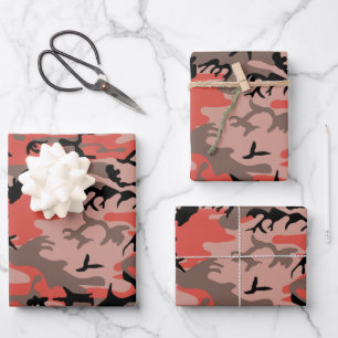 Rode en bruine camouflage, militair, leger inpakpapier vel