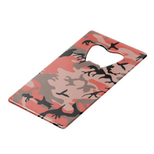 Rode en bruine camouflage, militair, leger kredietkaart flessenopener