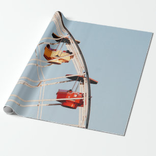 Rode en bruine carrousel cadeaupapier
