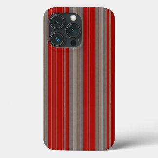Rode en bruine strepen iPhone 13 pro hoesje