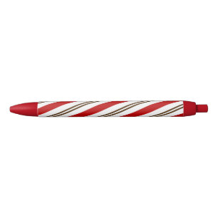 Rode en chocolade bruine snoeprietstrips met kerst zwarte inkt pen