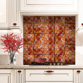 Rode en gele agaat stenen mozaïek tegeltje