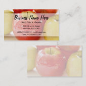 Rode en gele appels visitekaartje (Voorkant / Achterkant)