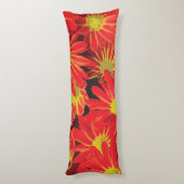 Rode en gele bloemen 1 lichaamskussen (Achterkant (Verticaal))