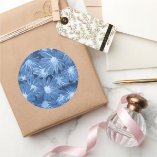 Rode en gele bloemen 3 ronde sticker