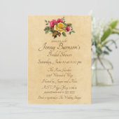  Rode en Gele Bridal Shower Invitation Kaart (Staand voorkant)