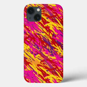 Rode en gele Camouflage iPhone 13 Hoesje