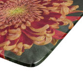 Rode en gele chrysant bloemen snijplank (Hoek)