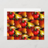 Rode en gele paprika's briefkaart (Voorkant / Achterkant)