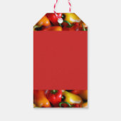 Rode en gele paprika's cadeaulabel (Achterkant)