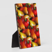 Rode en gele paprika's fotoplaat (Zijkant)