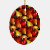 Rode en gele paprika's keramisch ornament (Rechts)