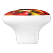 Rode en gele paprika's keramische knop (Zijkant)