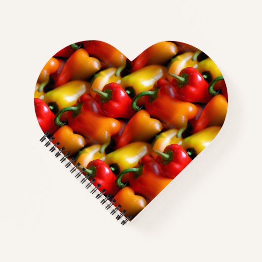 Rode en gele paprika's notitieboek (Voorkant)