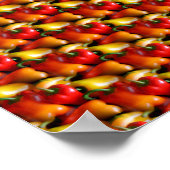 Rode en gele paprika's poster (Hoek)