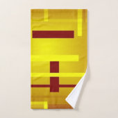 Rode en gele polen bad handdoek (Handdoek)