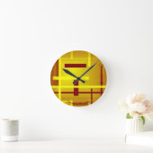 Rode en gele polen ronde klok (Huis)