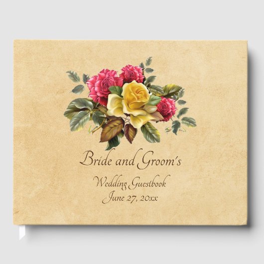 rode en gele rozen gastenboek (Voorkant)