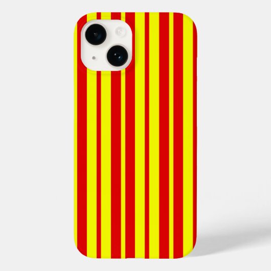 Rode en gele strepen ontwerp Case-Mate iPhone case (Achterkant)