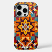  rode en gele symmetrie Case-Mate iPhone case (Achterkant)