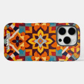  rode en gele symmetrie Case-Mate iPhone case (Achterkant (horizontaal))