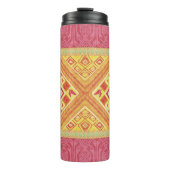 Rode en gele veren thermosbeker (Voorkant)