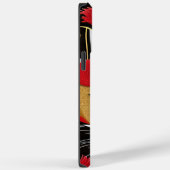 Rode en Gold Abstracte vos met naamaanpassing Case-Mate iPhone Case (Achterkant / Rechts)
