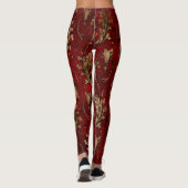 Rode en gouden Damaske Leggings (Achterkant)