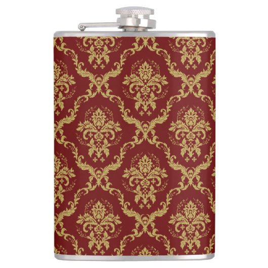 Rode en gouden damp heupfles (Voorkant)