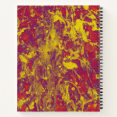 Rode en gouden Grunge Notitieboek (Achterkant)