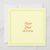 Rode en gouden moslimbruiloft kaart (Achterkant)